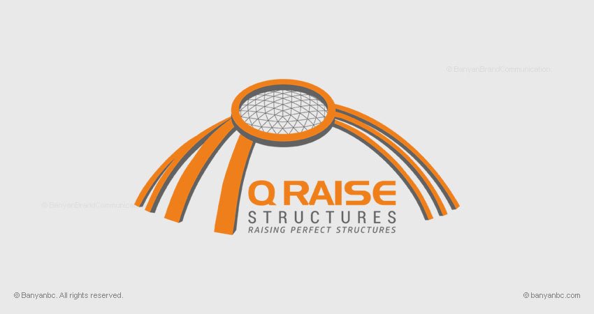 Q-Raise Structures Logo Designing Coimbatore Tamilnadu India