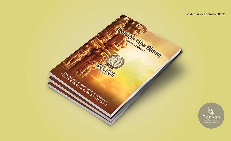Bharatiya Vidya Bhavan Golden Jubilee Souvenir Book Designing Coimbatore Tamilnadu India