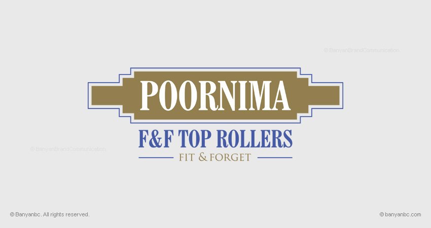 Poornima Spinning Top Roller Logo Designing Coimbatore Tamilnadu India